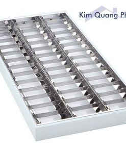 Máng đèn nổi xương cá phản quang 3 bóng 1m2