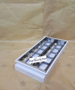 Máng đèn âm trần xương cá phản quang 2 bóng 0.6m